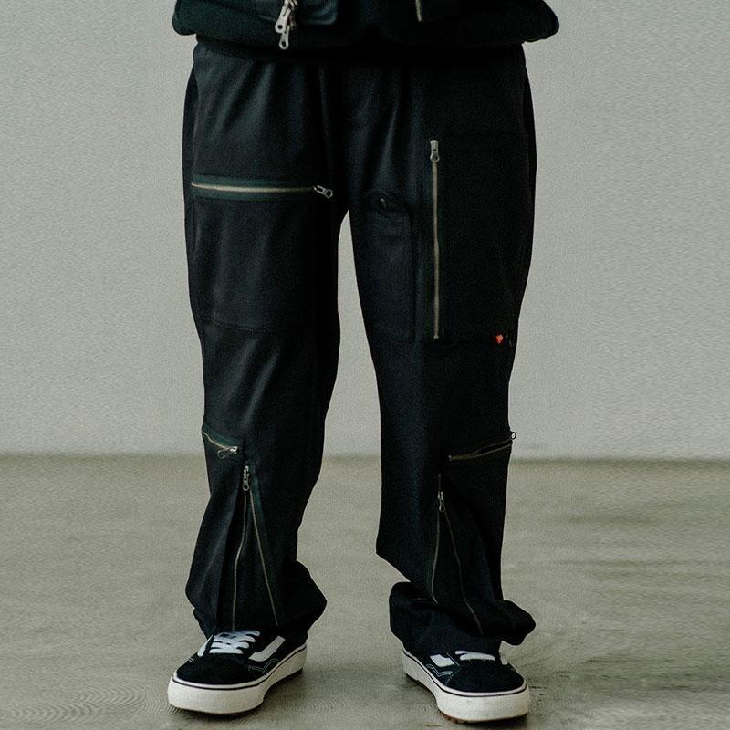 Vans X Tokyo Design Collection Collaboration, однотонные водонепроницаемые брюки-карго с несколькими молниями, унисекс, черные брюки-карго VN000FSPBLK