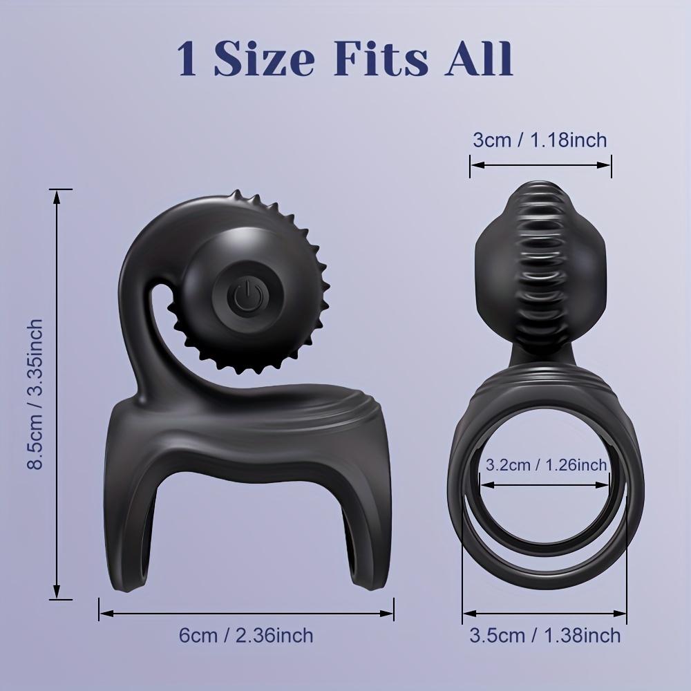ZUKASY Vibrating Cock Ring With Snail Vibrator Clitoral Stimulator, Vibrator Adult Sex Toys For Men, Black Cock Rings Vibrators For Men Sex Toy