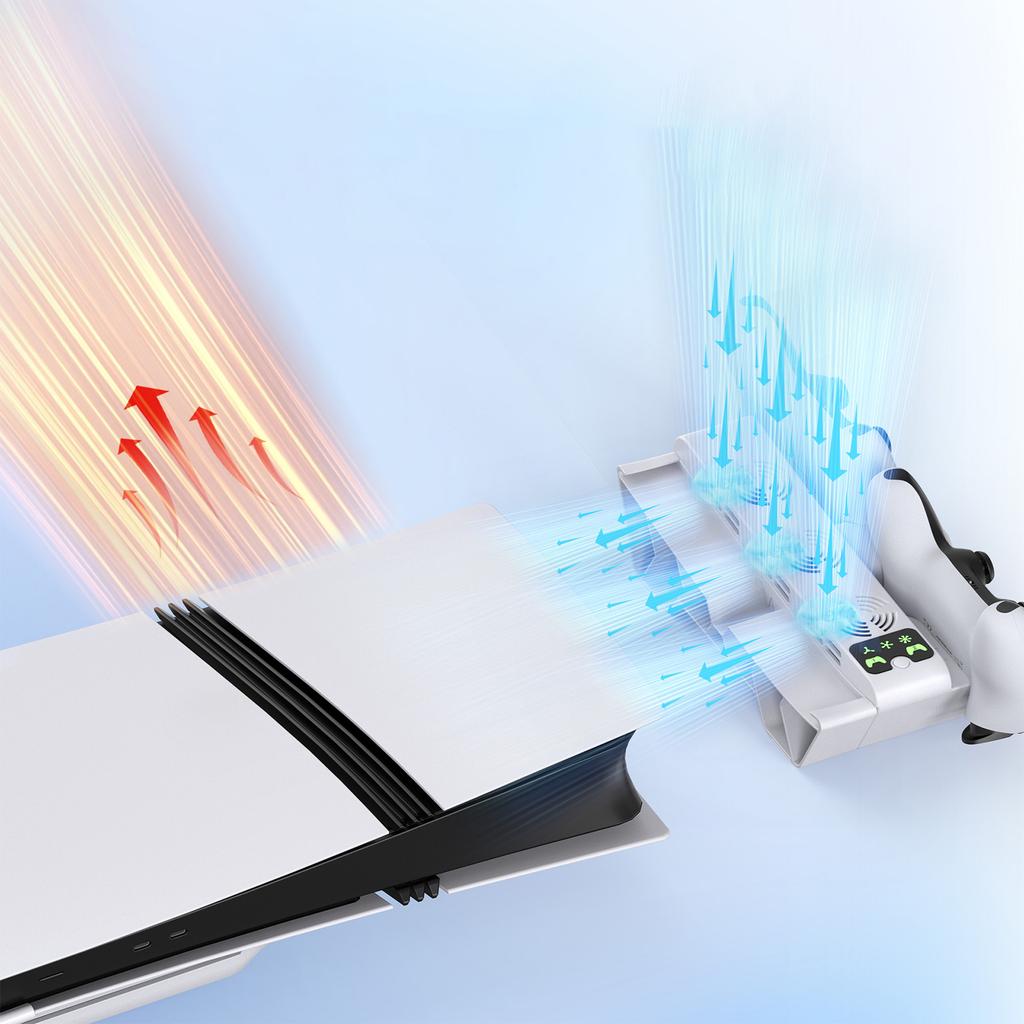 PS 5 Pro/PS 5 Slim Многофункциональная охлаждающая подставка Игровой контроллер Док-станция Зарядные устройства Аксессуары