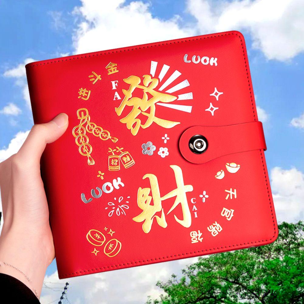 Бюджетная папка-регистратор с отрывными листами, цветная, блестящая, из искусственной кожи, органайзер для планирования, экономия денег, папка-регистратор на 50 листов