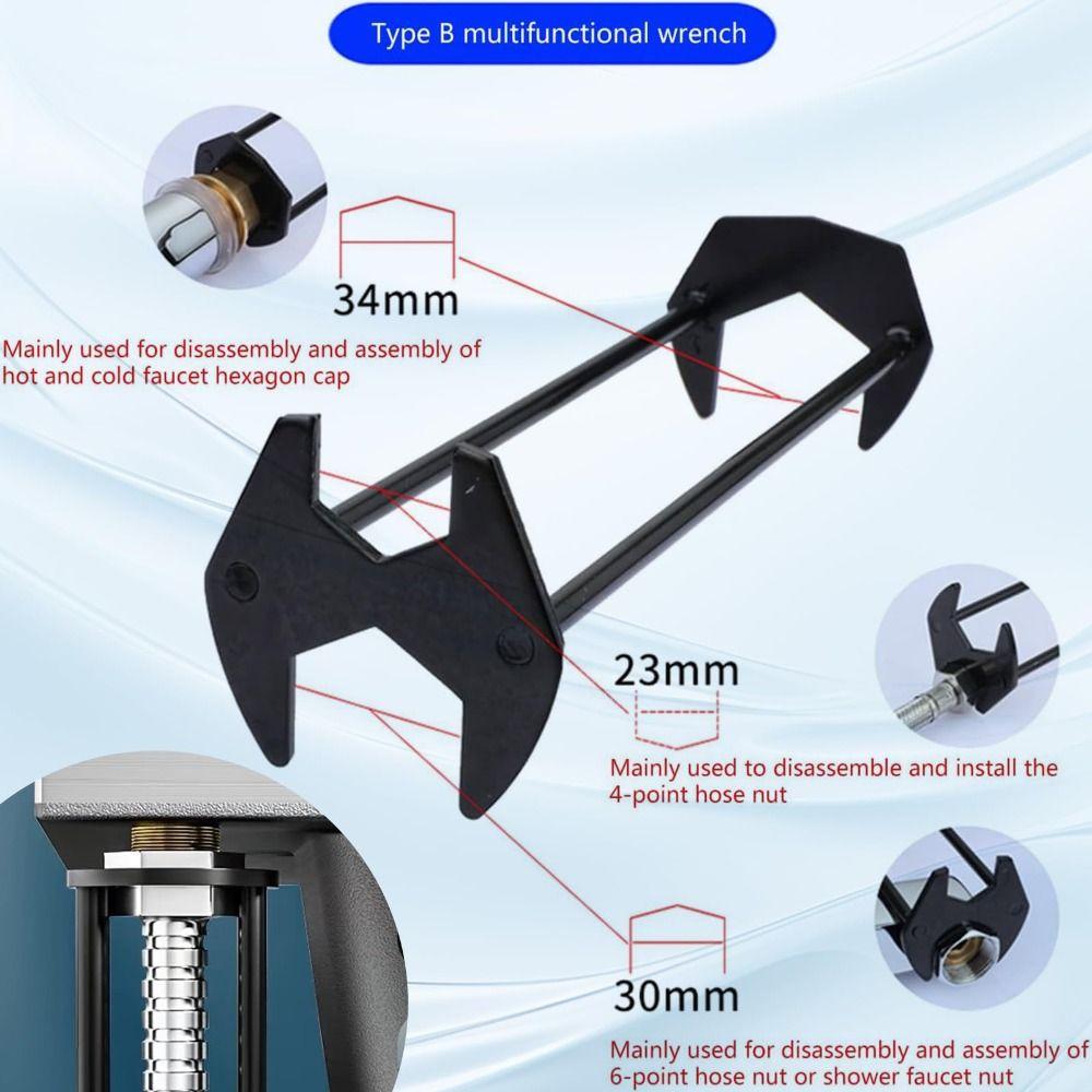 Carbon Steel Basin Wrench 7 Sizes Sink Wrench Set Plumbers Wrench Faucet Wrench  Tight Spaces