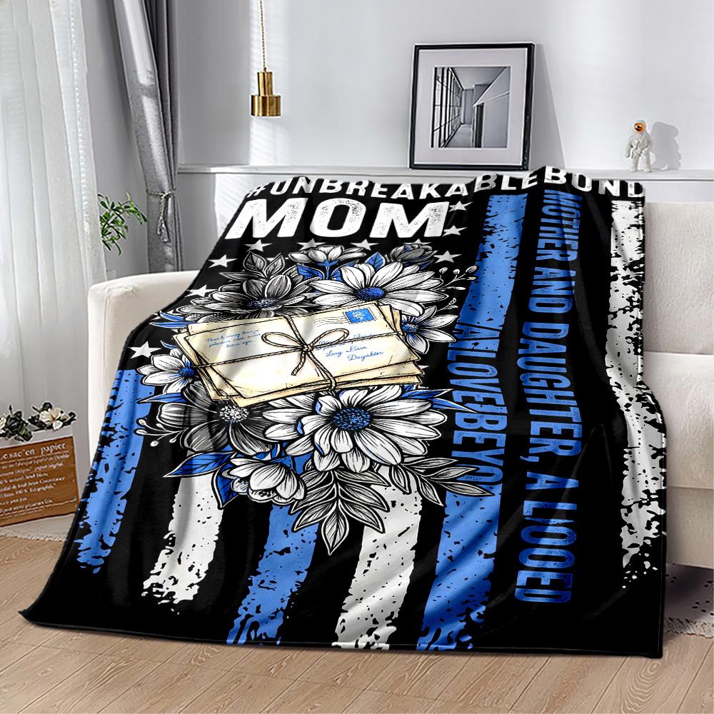Mother's Day Greeting Blanket Suitable for sofas,travel, living rooms also a good gift for friends and family Suitable for all seasons.
