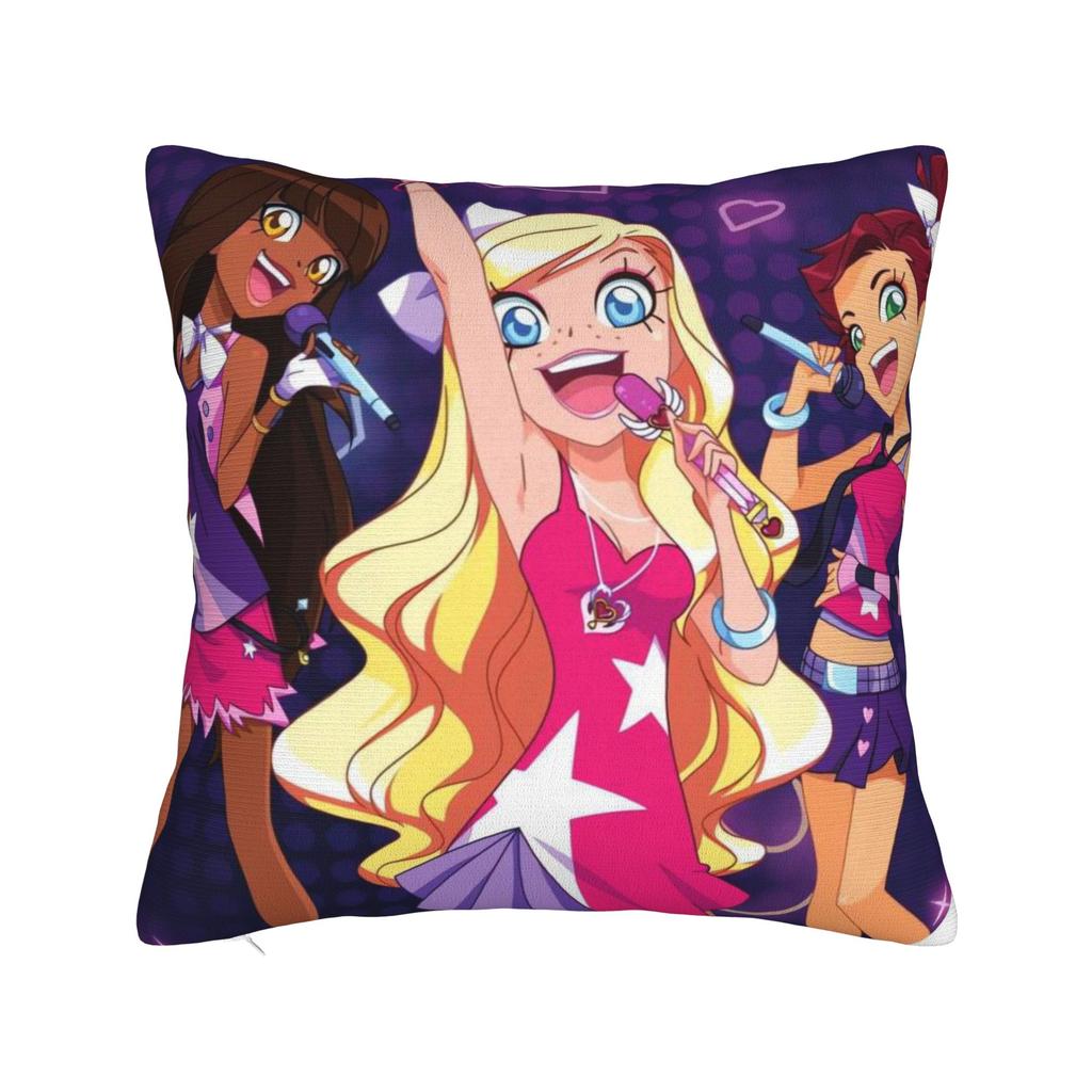 LoliRock Kopo Music Girls Pillow Cover  Comfy Cushion Cover Cute Funny Pillow Case For Sofa Home Decor