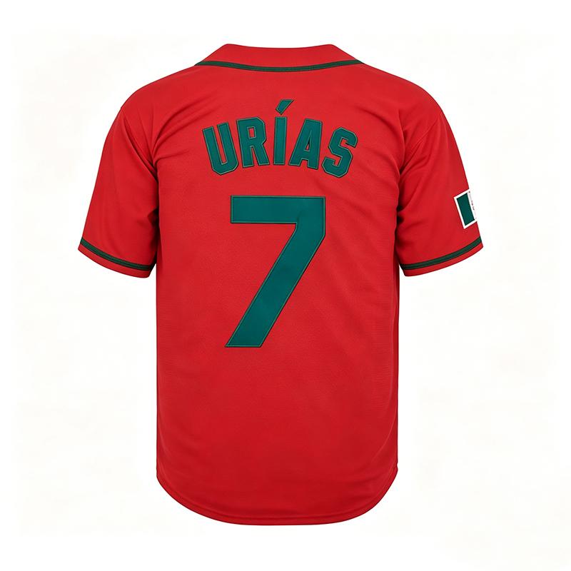 Men's Vintage-Style Stitched Baseball Jerseys 7 Urias 34 Mexico S-3XL