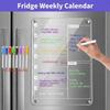 Transparent Magnetic Acrylic Weekly Planner Reusable Planning Note Board  School