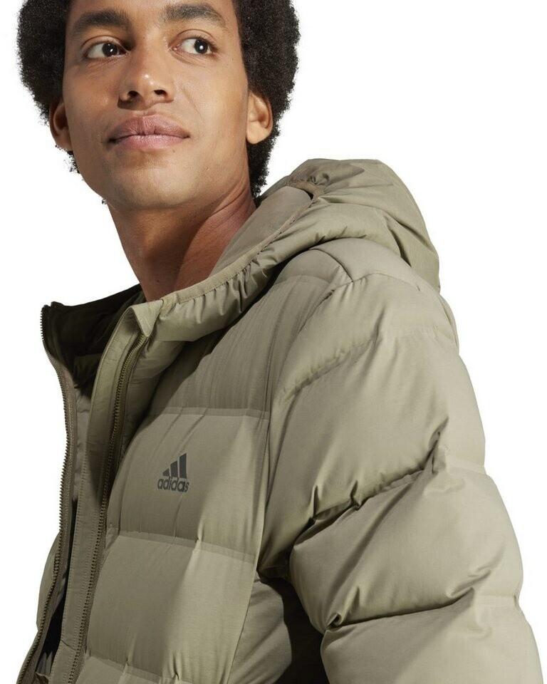 Куртка Adidas Helionic Hooded Down Jacket оливковые пласты