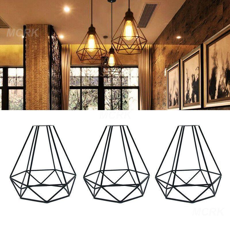 Абажур для лампы Металлический защитный каркас для светильника Абажуры в стиле ретро, промышленный, геометрический, абажур для светильника, металлический каркас для потолка, подвесной абажур