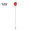Stir Stick Cocktail Stick, Stainless Steel Mixing with Durian Pineapple Strawberry Durable Drink Mixer Watermelon Rubber Top Decor, Stirrer