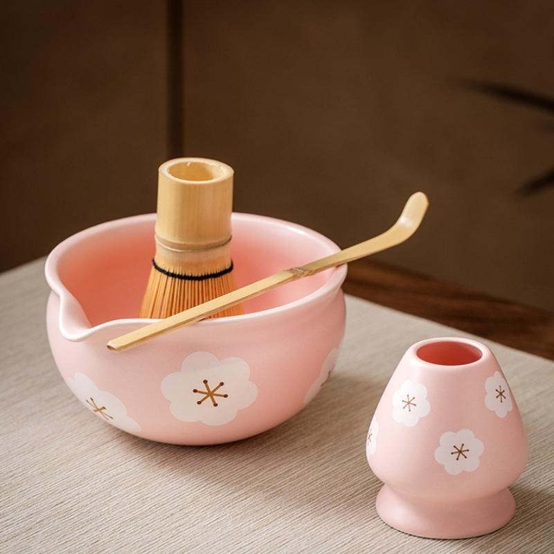 1/2 шт. Керамическая чаша для матча, Чаша для матча в японском стиле Сакура, Художественная керамическая чаша для чайной церемонии, Салатник для матча