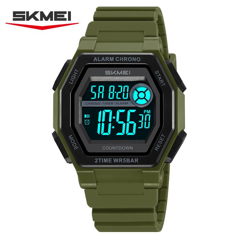 SKMEI 2552 New Military Waterproof Men Electronic Watch Multifunctional Countdown Digital Student Watch Alarm Clock Reloj Hombre