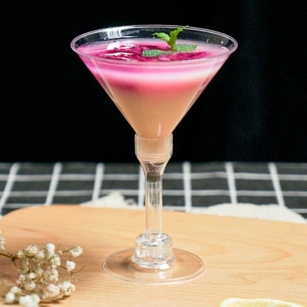20 Pcs Clear Disposable Wine Glass Unbreakable Goblet Tumblers Plastic Margarita Glasses Champagne
