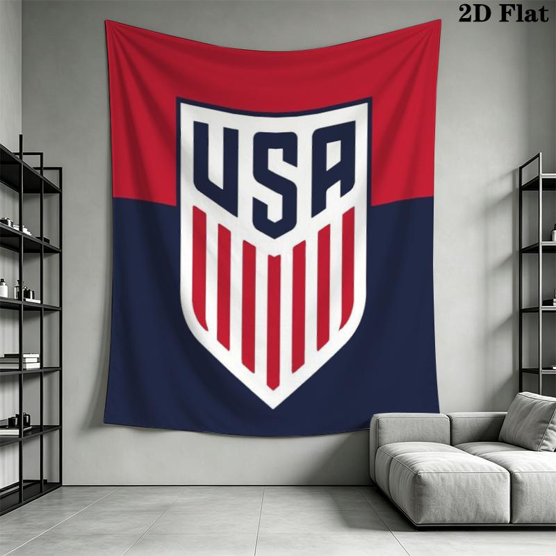 USWNT Wall Tapestry Aesthetic Wall Hanging Printed Fabric Blanket Decorative Tapestries for Bedroom Living Room Home Decor