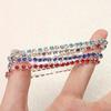 Роскошный женский однорядный браслет с инкрустацией стразами, эластичный браслет, ювелирные изделия