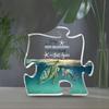 1pc Ocean Turtle Acrylic Double Sided Plaque, Puzzle Shape Acrylic Sign Decoration, Home Office Decor