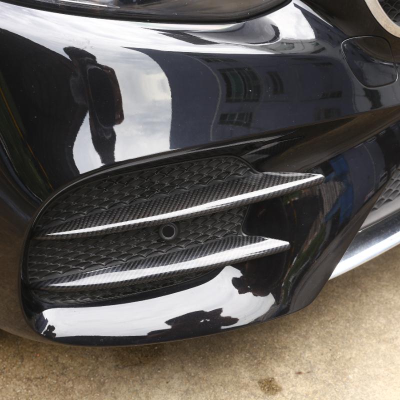 For Mercedes Benz E Class W213 2016- E43 AMG ABS Chrome Car Front Fog Lamp Cover Trim Car Accessories