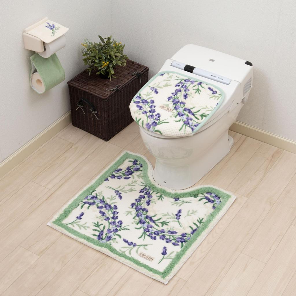 Senko Лавандовый Чехол на крышку унитаза с клейкой основой Подходит для обычных и чистящих Зеленый цветочный Антибактериальный и устраняющий запахи Сделано в Продукт 32689 Лист безопасности,