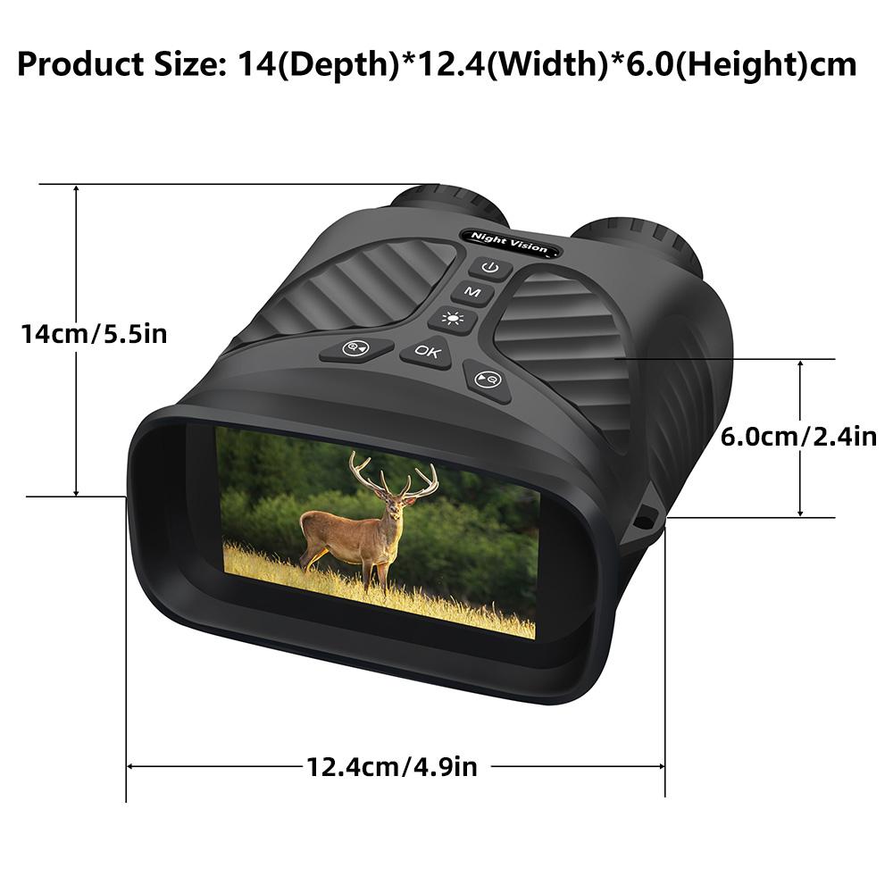 Бинокль Камера Инфракрасное Ночное Видение 2.5K 10X Оптический Зум 3" IPS Экран для Охоты Кемпинга Цифровой Бинокль