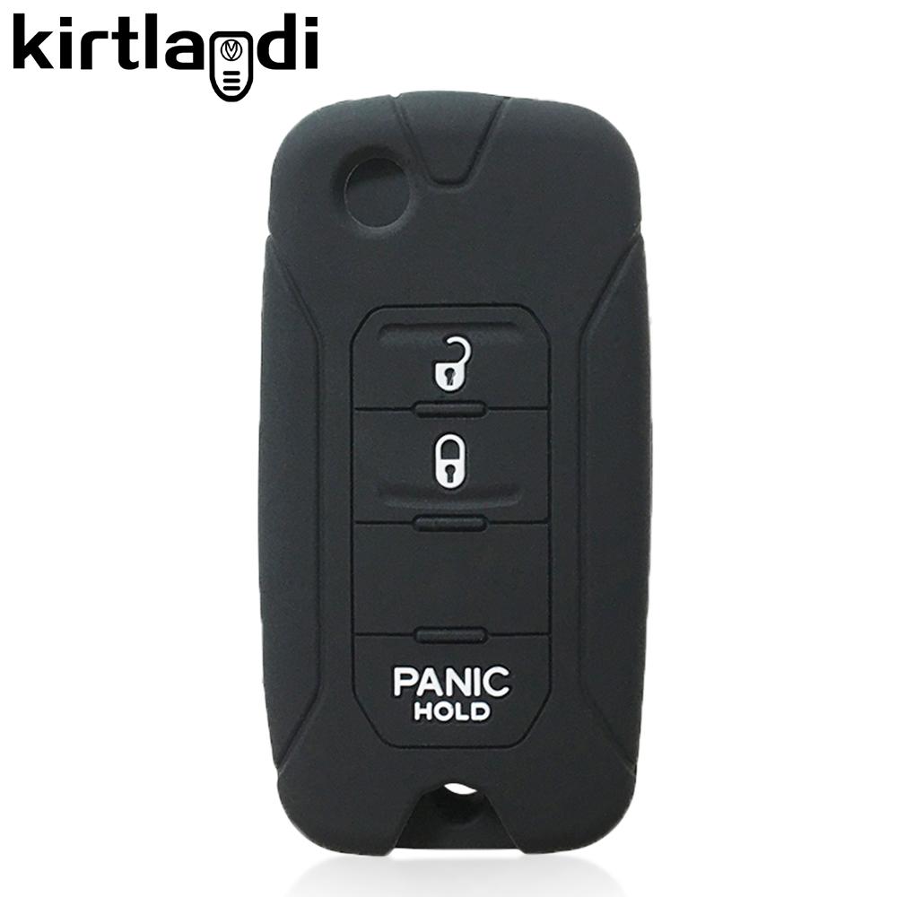 Держатель для ключей Силиконовый чехол для ключей для Jeep Renegade Compass 2016 2019 2020 2021 2/3/4 кнопки Пульт Защита Складной