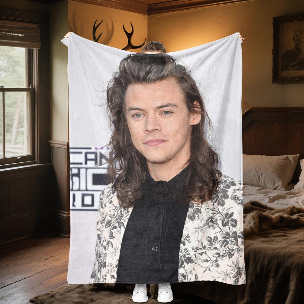 Harry Styles Blanket Soft Comfortable All Seasons Perfect Gift Sofa Office Nap Outdoor Travel