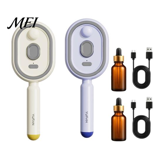 Self-Cleaning Massage Brush 1/2Pcs Electric Spray Air Cushion Brush, USB Rechargeable Misting Scalp Anti-Frizz Steam Comb for Dry Damaged Hair