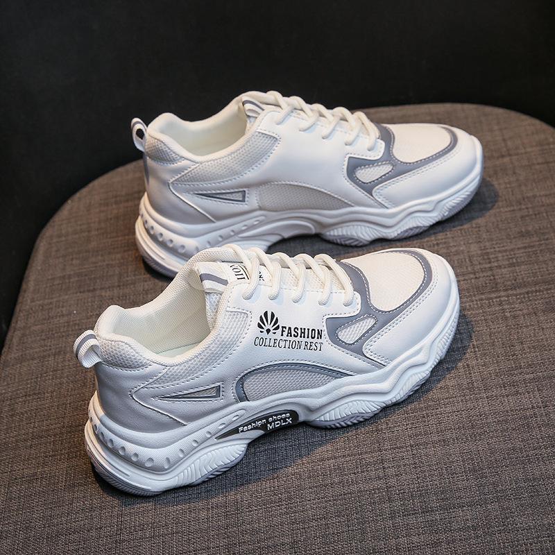 Женская обувь в Корейском стиле Daddy, осенняя новая студенческая универсальная спортивная обувь, женская повседневная обувь с увеличенным каблуком