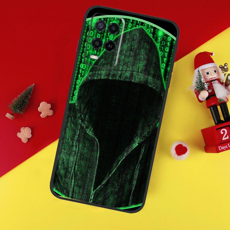 Hacker Binary Matrix Rain Case For Oppo A78 A98 A18 A38 A58 A5 A6 Pro A54 A74 A94 A17 A57 A80 A60 A40 A96 A76 A16 A15