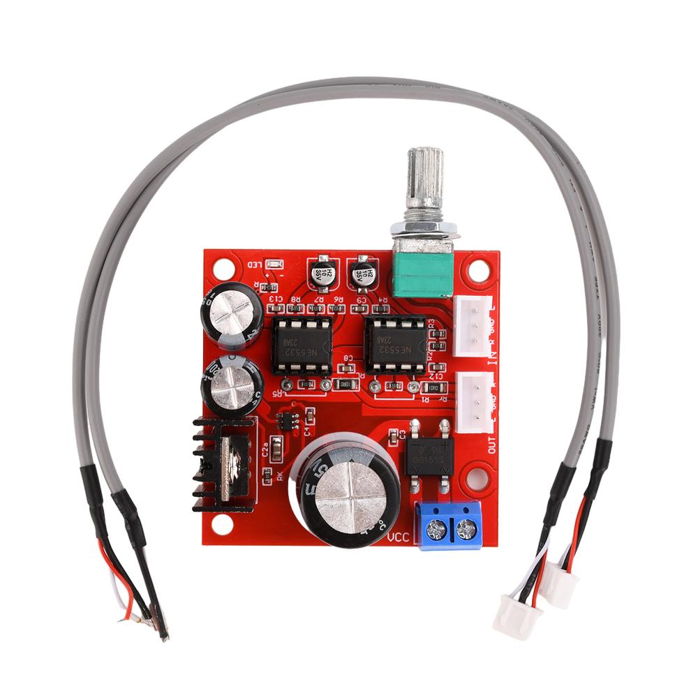 Dual NE5532 Preamplifier Board Amplifier Module Single Supply Dual Op Power Amplifier Front Stage Board Portable Ampli Module