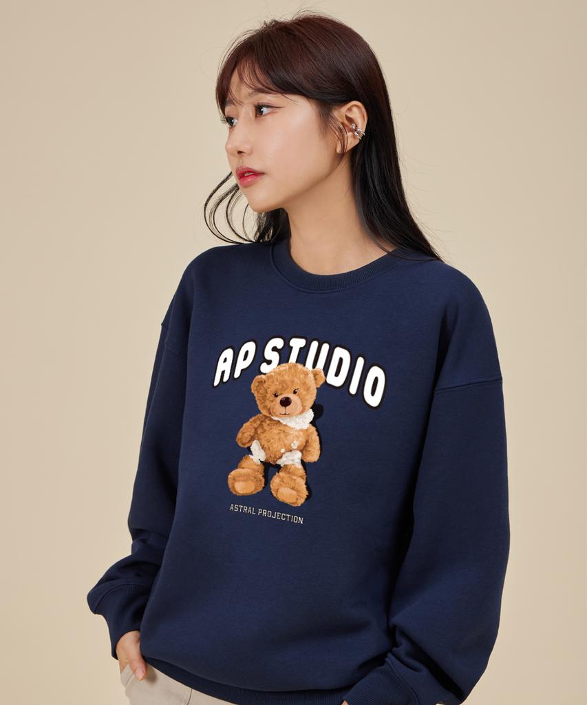 ASTRAL PROJECTION Baby Beardoll Loose Fit Sweatshirt_Navy