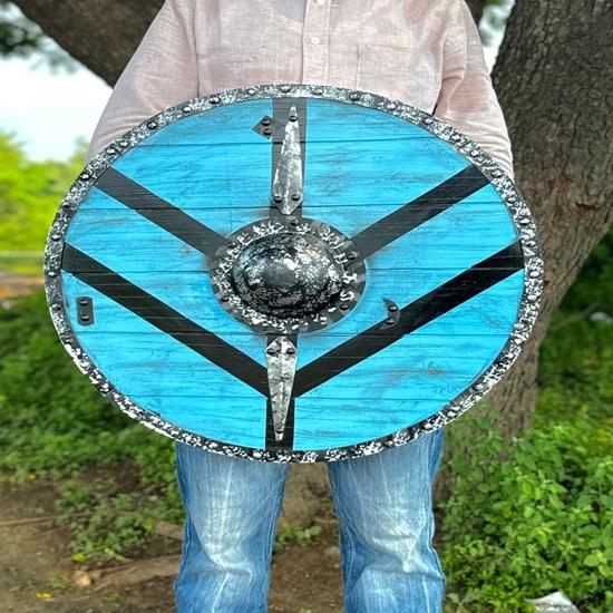 45.72 Cm Medieval Valhalla Viking Shield, Gift, Battle Ready Viking Shield, Norse Viking Round Shield, Viking Gift for Men Women
