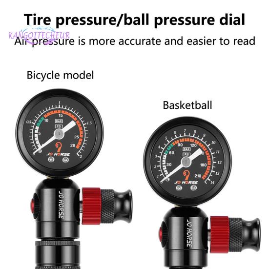 Велосипедный надувной насос, водонепроницаемый, алюминиевый сплав, шкала высокого давления, велосипедный воздушный насос, товары для дома