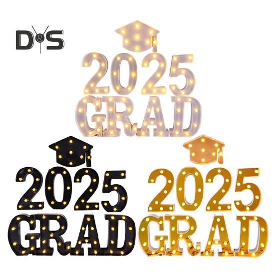 Выпускные светящиеся буквы 2025 года Выпускные светодиодные буквы Знаки Поздравления Выпускной вечер принадлежности для детского сада Дошкольное учреждение Средняя школа колледж