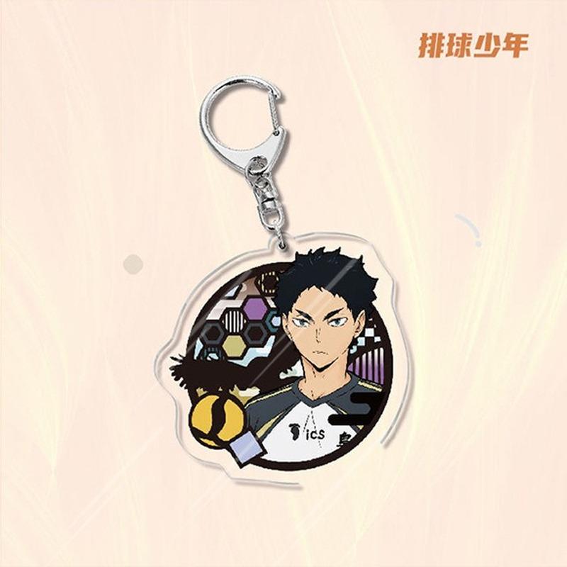 Anime Games Volleyball Boy Acrylic Keychain Metal Ring Car Bag Key Decoration Accessory Gift Anime Gifts Pendant