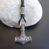 Ретро Herren 316L Edelstahl Nordic Символ Молот Тора Halskette Wikinger Amulett Schmuck Anhänger Halskette