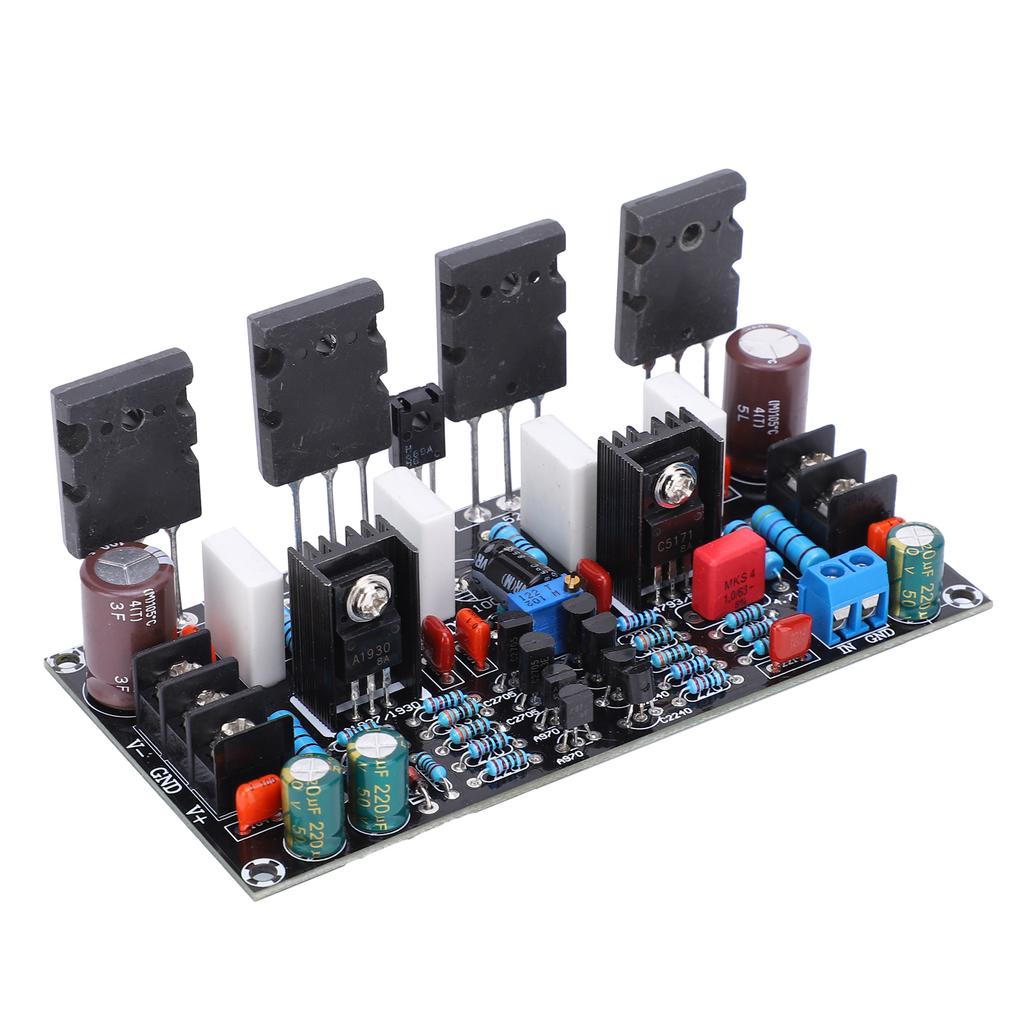 Power Amplifier Board Single Channel for Audio Components 200W 1943+5200 DC±20-90V
