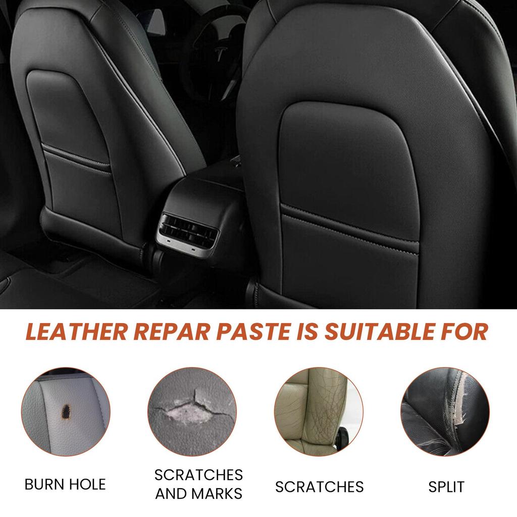 Кожаная паста-наполнитель для заполнения или ремонта дыр, потертостей, трещин, царапин, для кожаных автомобильных сидений, мебели, обуви