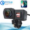 3.4A Motorcycle Charger QC3.0 PD Fast Charging Dual USB Phone Charge Adapter with Voltage Display & ON/Off Switch Modification Accessories