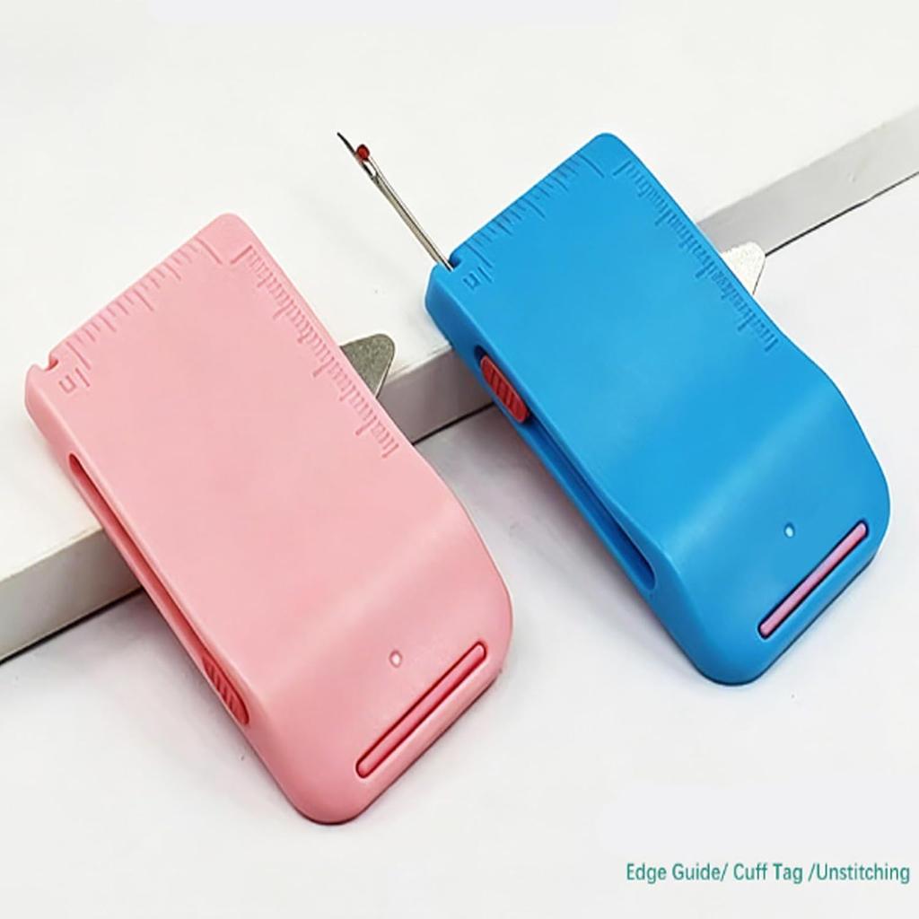 Dual-Scale Magnetic Sewing Seam Guide Foot Sleeve Tool & Ripper–Multi-Functional Tool With Needle Threader Easy Seam Allowance & Stitch Removal