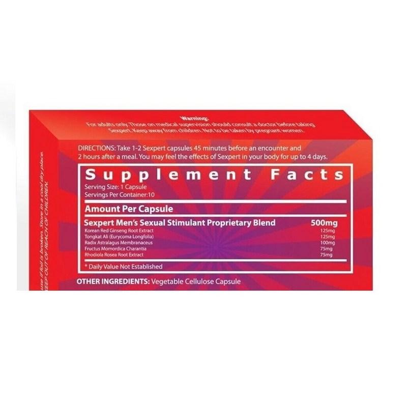 HUMAKEllc SEXPERT Male Enhancement Support Мужское улучшение Повышение производительности 10 таблеток, 10 таблеток, 1 единица