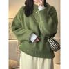 Autumn Winter New Fashion Round Neck Long Sleeve Solid Sweaters Women's Clothing Loose All-match Knitting Vintage Trend Chic Top
