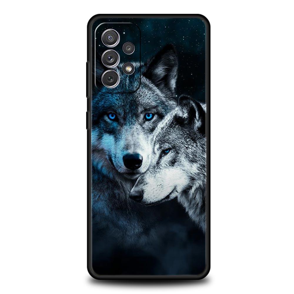 Чехол для телефона Волк для Samsung Galaxy A55 A53 A51 A35 A33 5G A31 A25 A23 A21s A15 A13 A11 A41 A73 A71 A05 A03s S8 S9 Plus