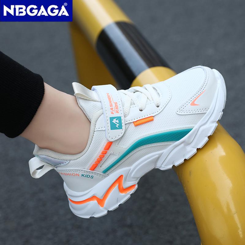 Модные детские кожаные кроссовки, спортивная детская повседневная обувь для мальчиков и девочек, дышащая нескользящая школьная обувь для прогулок