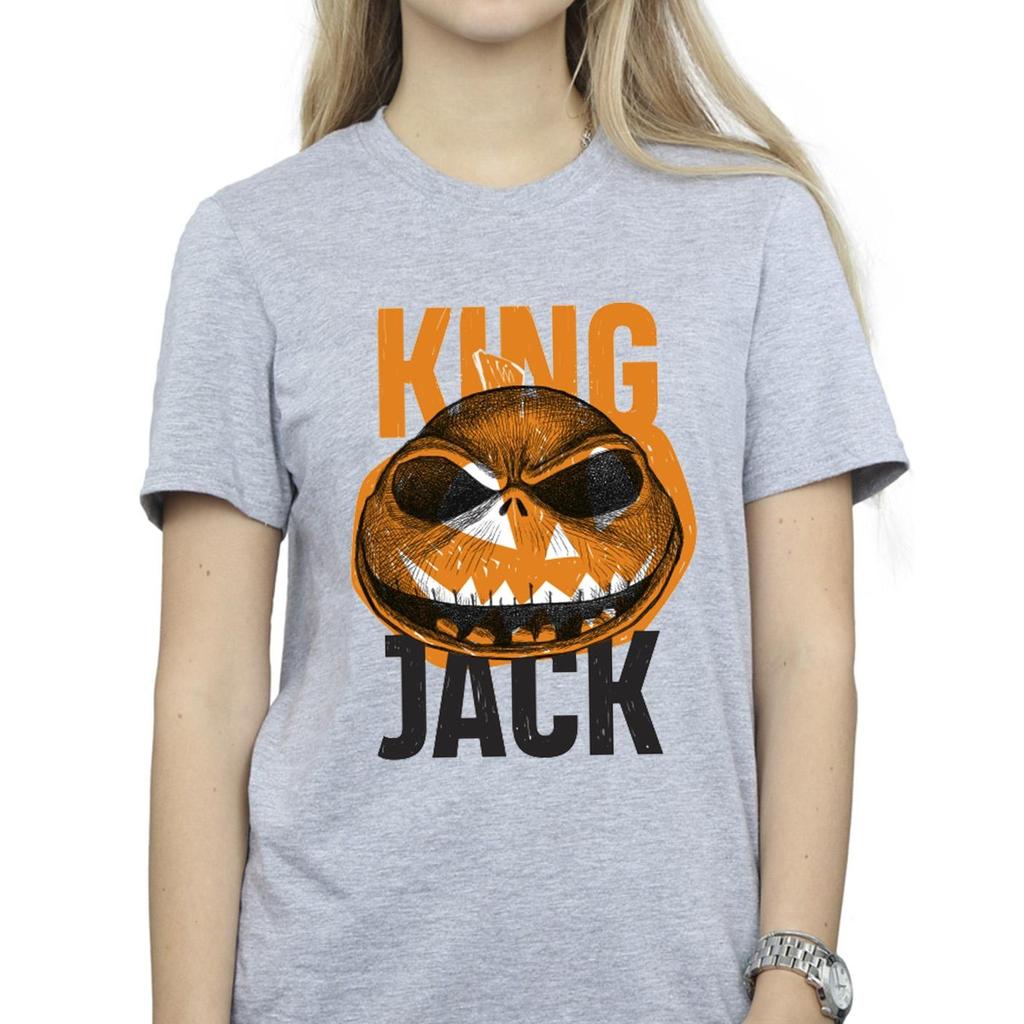Disney Womens/Ladies The Nightmare Before Christmas King Jack Cotton Boyfriend T-Shirt