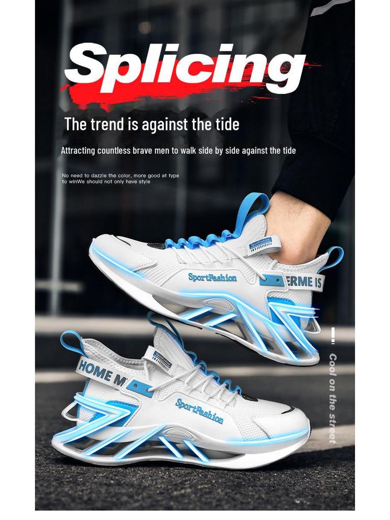 Men's Shock-Absorbing Blade Sneakers - Breathable Running Shoes for Spring & Autumn
