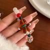Корейский сезонный браслет-минималист с пряничным человечком: Рождественское издание