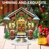 2D Flat Print Xmas DIY Single Side Drill Desktop Diamond Art Decor Kits (House)