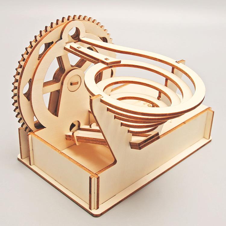 DIY Technology Малое производство Деревянные электрические треки Стальные шариковые горки Строительные блоки ручной работы Собранные игрушки для учащихся начальной и средней школы