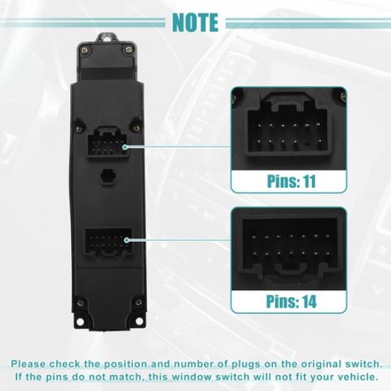 Передний левый переключатель стеклоподъемника DF7366350B для Mazda 2 2011-2014 НОВЫЙ