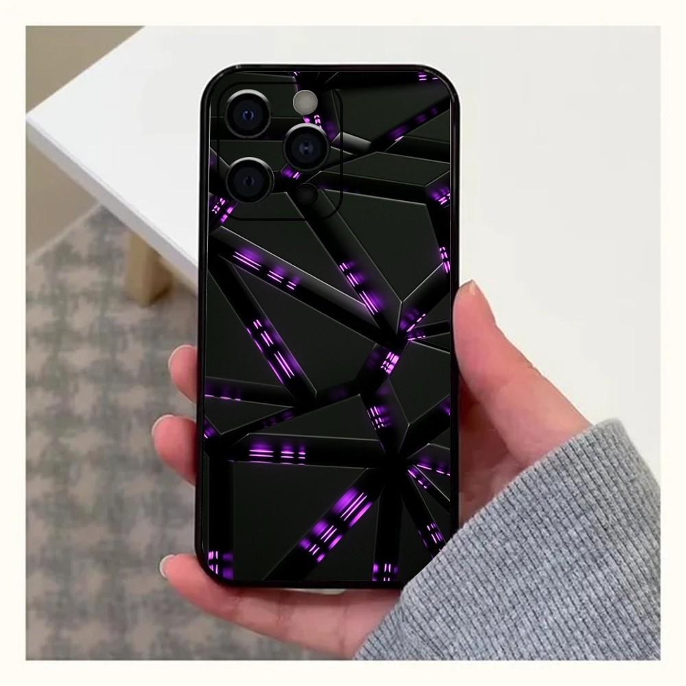 Продвинутая геометрия крутой Чехол для телефона для Apple iPhone 15,14,13,12,11,Pro,X,XS,Max,XR,Plus,Mini Мягкий черный чехол