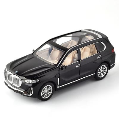 1/32 BMW X7 Внедорожник Металлическая Модель Игрушечного Автомобиля Рулевое Управление Колесами Звук и Свет Детская Игрушка Коллекционирование Подарок на День Рождения