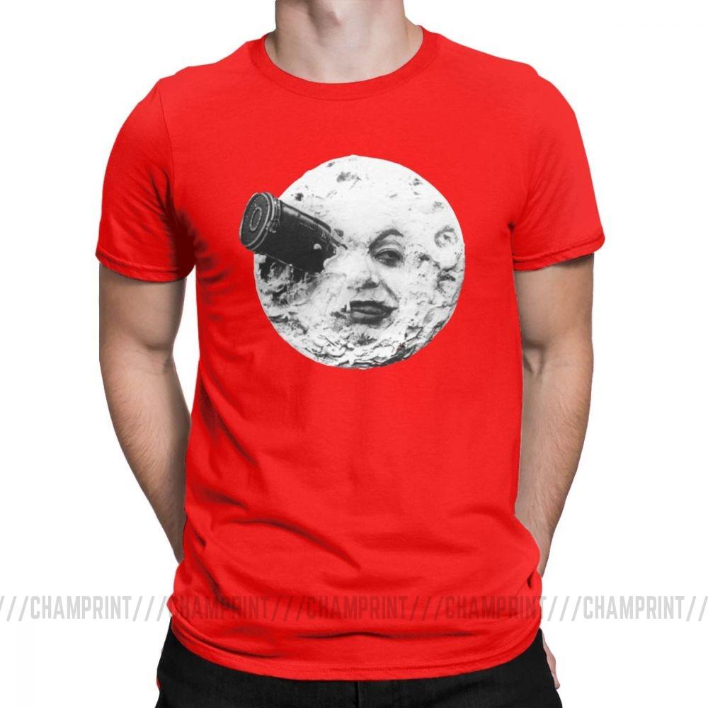 Moon T Shirts For Men Georges Melies Twin Party Tops Short Sleeve Vintage T Shirts